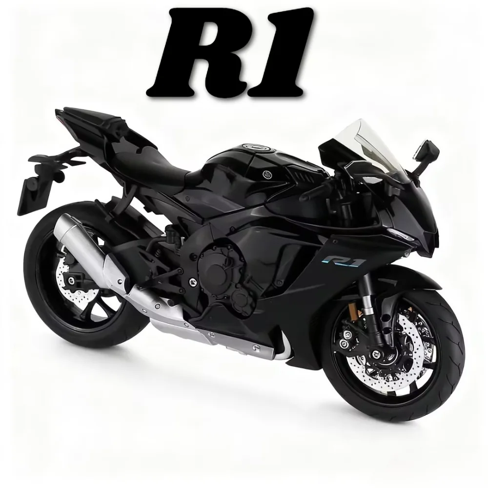

1:9 Scale R1 CBR1000 Motorcycle Model Toy Linkage Steering Foldable Tripod Motorbikes Metal Diecast Models Living Room Ornaments