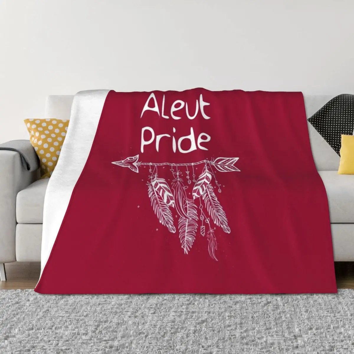 

Aleut Pride Native American Nice Gift Men Women Kids Throw Blanket Plush Soft Beds Single Multi-Purpose Blankets