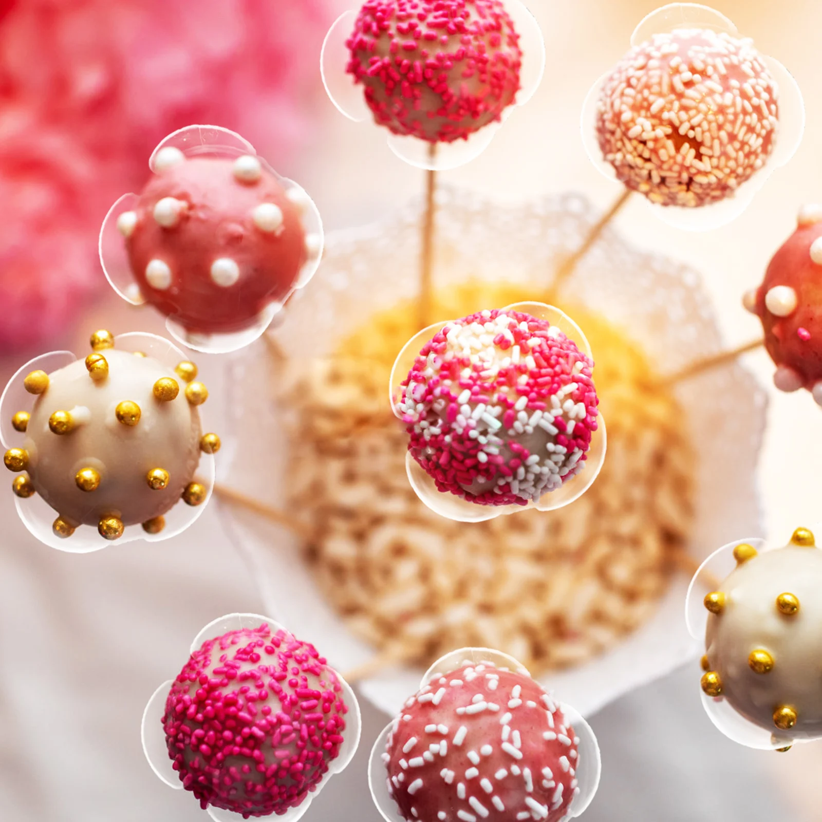 

100pcs Chocolate Holder Base Bouquet Decorative Portable Wrapping Elegant Party Favor Baking Tool