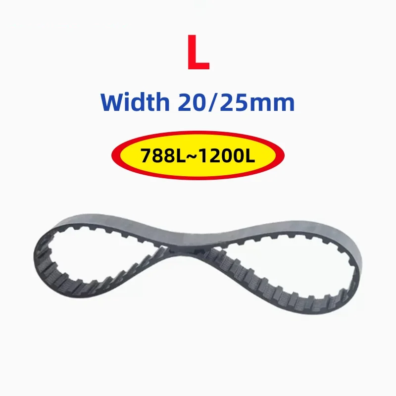 L Black Rubber Timing Belt 788L 791L 795L 804L 813L 817L~1200L Width 20/25mm Synchronous Belts Pitch 9.525mm
