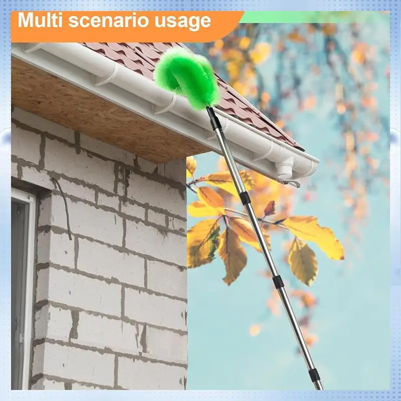 

AD-инструменты для чистки желобов Телескопический очиститель желобов с 4-секционным стержнем Надежный инструмент для очистки желобов для чистки листьев 1,8 м
