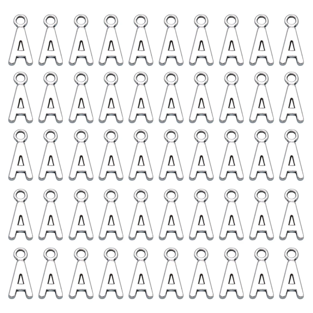 

50pcs Letter Pendants Cursive Gold Plated DIY Jewelry Making Charms Necklace Charm Pendant Bracelet Accessories