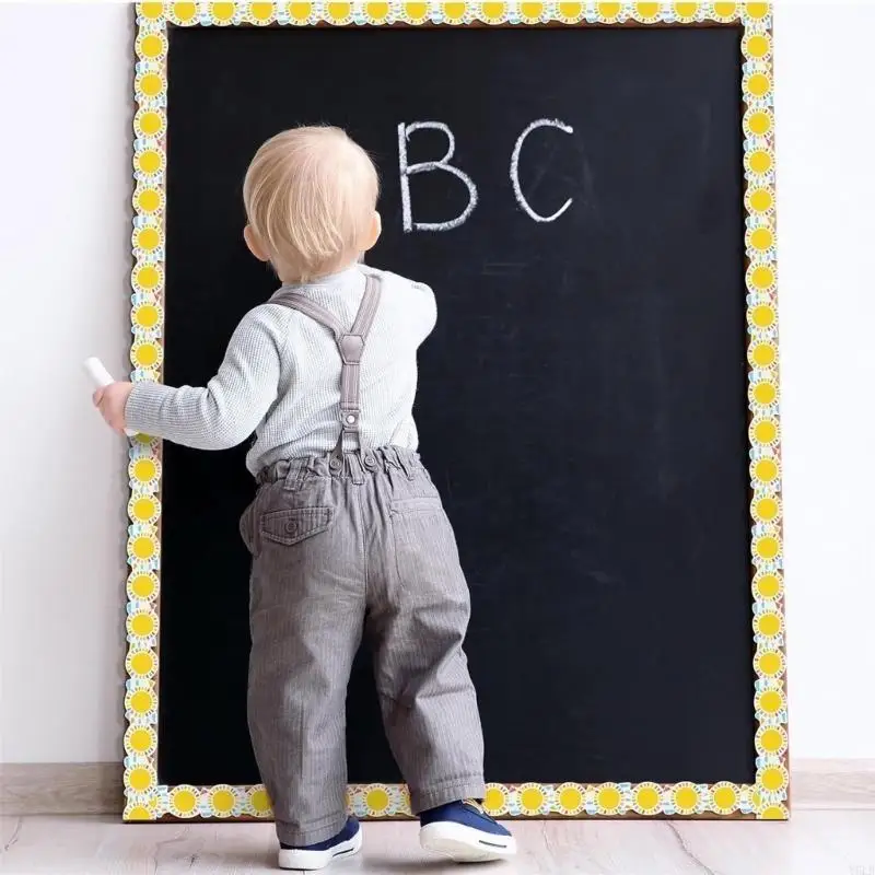 Y5LB Bulletin Board Borders Colorful Border Trim Sun Bulletin Board Border Classroom Borders for School Decorations