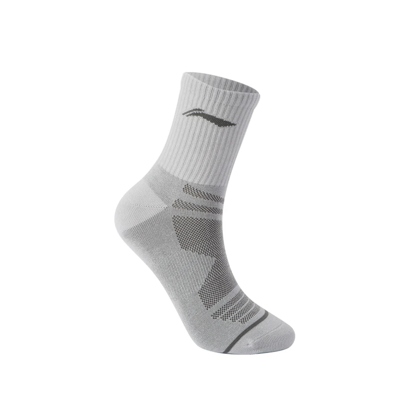 LiNing Unisex Sports Style Socks 24-28cm Black White Grey Colors LiNing Men Women Comfortable Stylisn Socks AWSV021 image 6