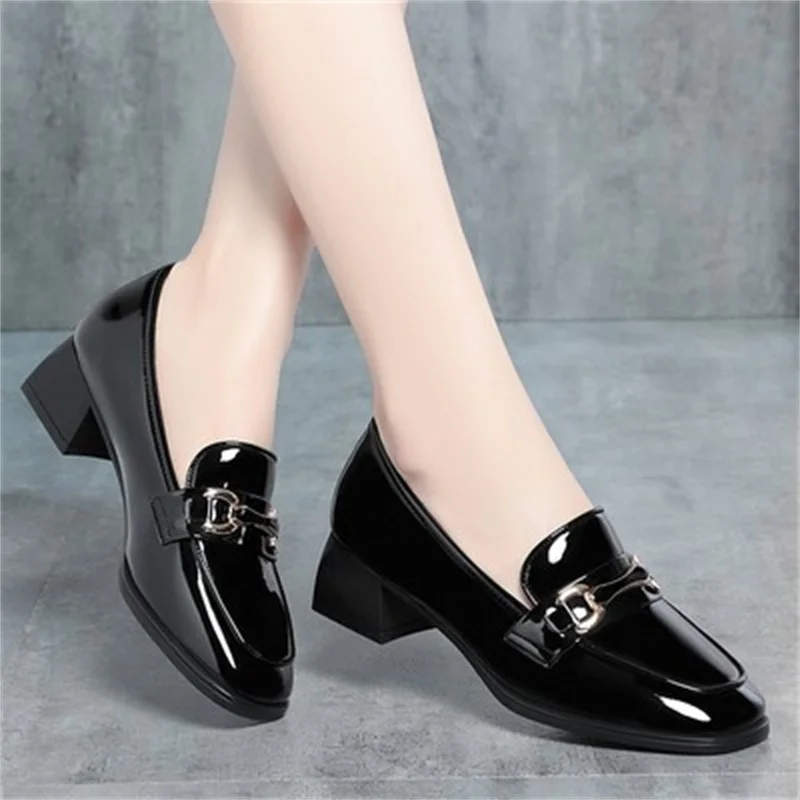 Spring Autumn Women Pumps Patent Leather Shoes Middle Heels Loafers Fashion Breathable Solid Casual Comfortable Single Shoe - AliExpress 1501 Spring Autumn Women Pumps Patent Leather Shoes Middle Heels Loafers Fashion Breathable Solid Casual Comfortable Single Shoe - AliExpress 1501