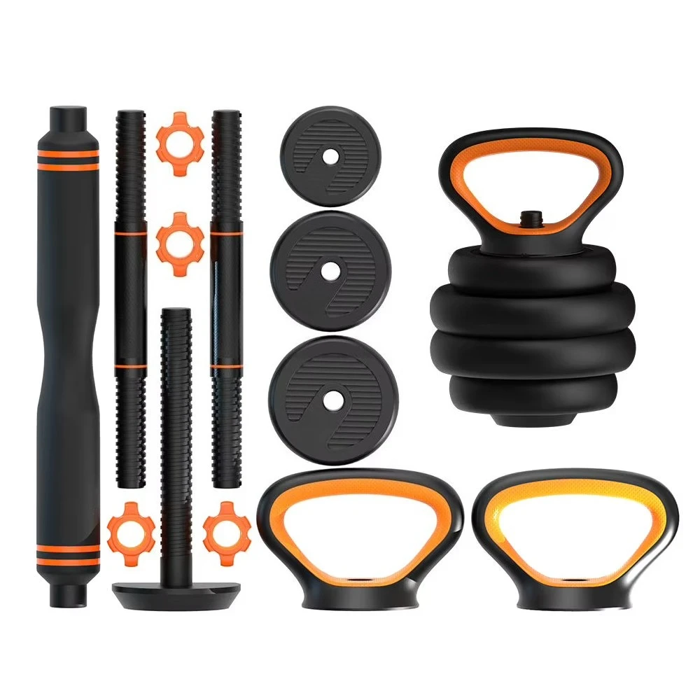 40 kg Without Pot Handle Barbell Kettlebell Dumbbell Six-in-One Set Adjustable Rubberized Dumbbell