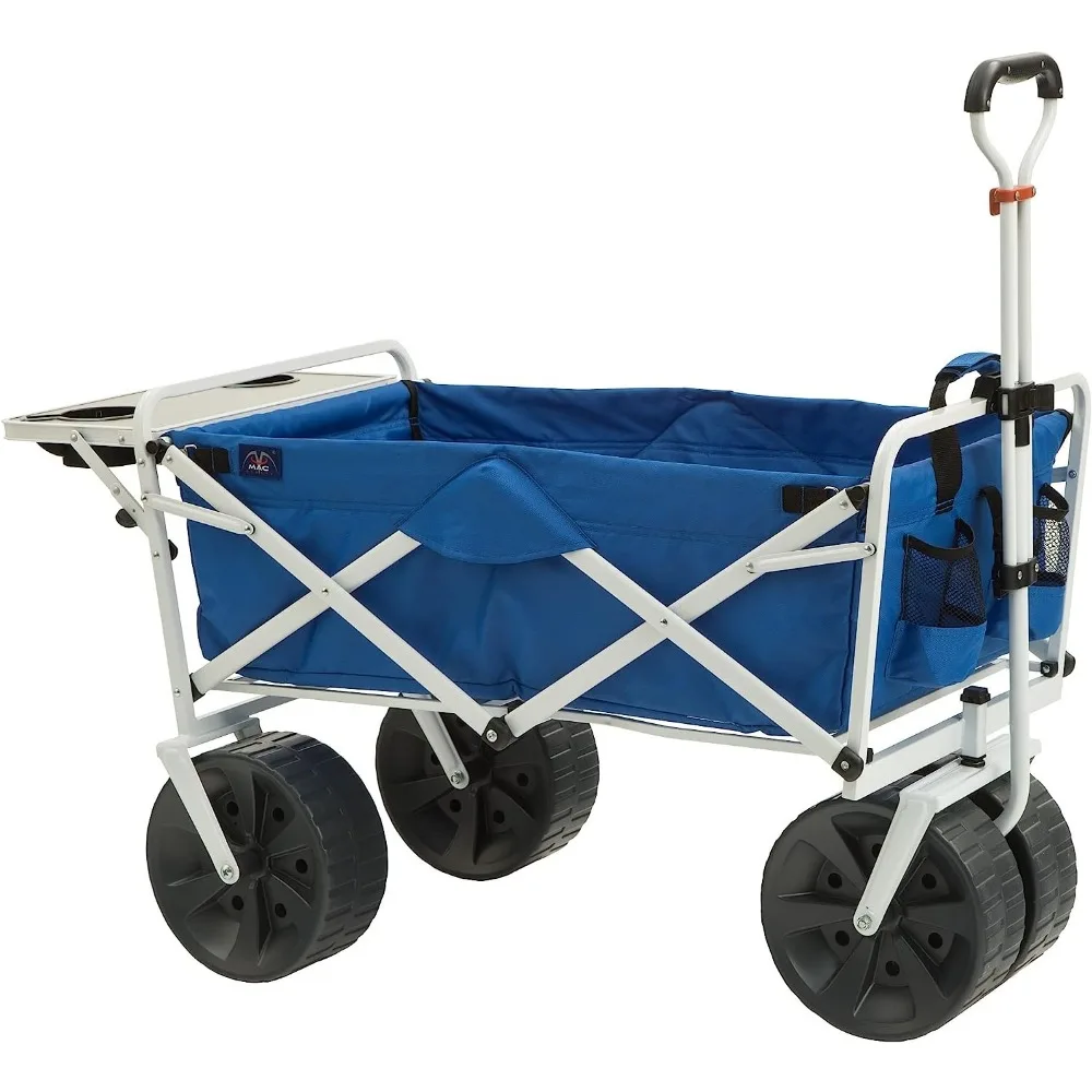 Imagem -03 - All Terrain Beach Wagon com Mesa Lateral Heavy Duty Dobrável Carrinho Rodas Grandes para Atividades ao ar Livre