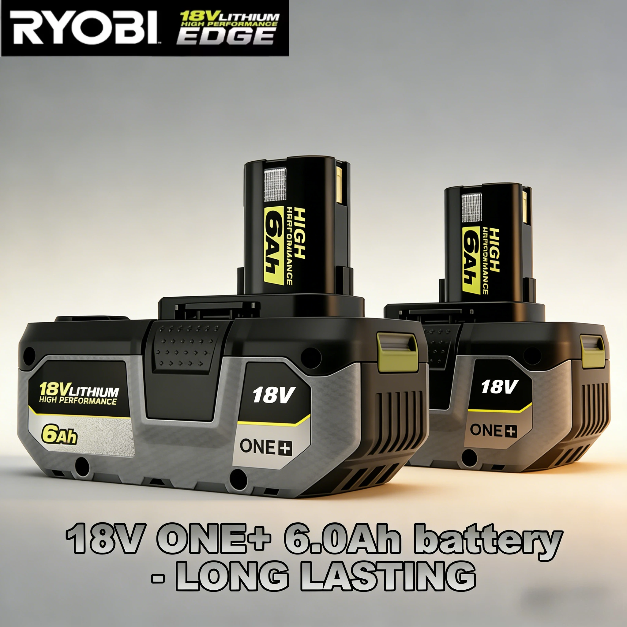 

Ryobi 18V Compatible Battery 6000mAh Li-ion Replacement P108 P102 P103 P104 P107 BPL1820 RB18L50