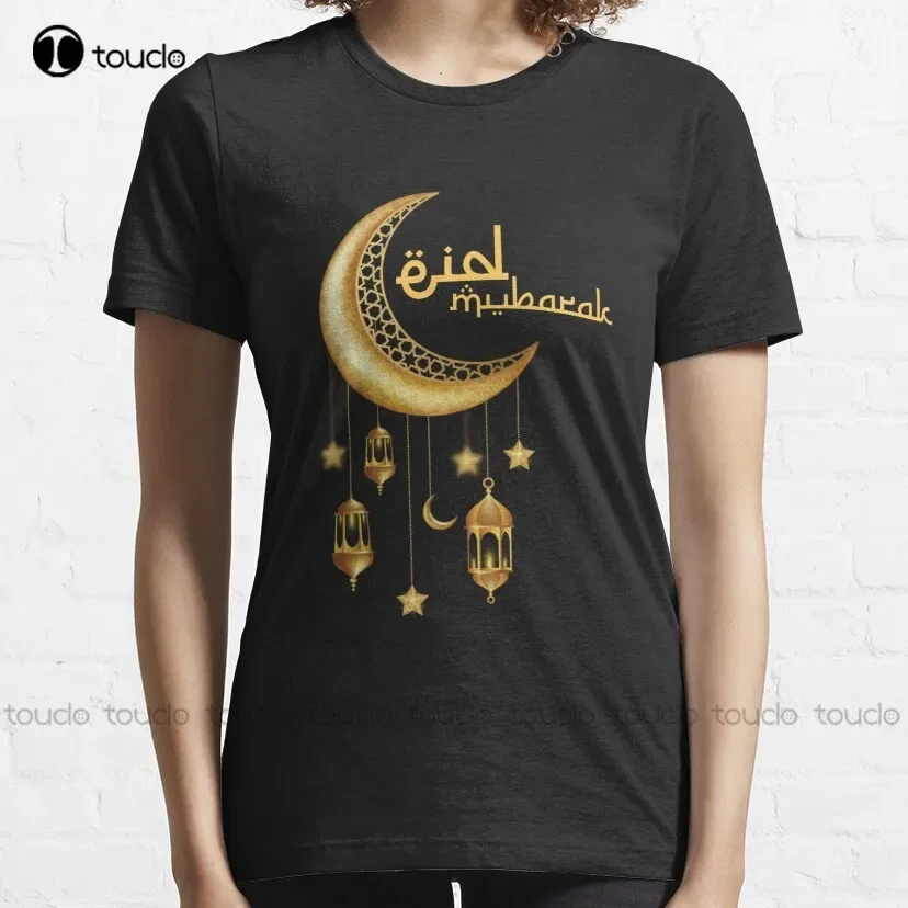 Eid Mubarak Classic T-Shirt Mens Golf Shirts New Popular Creative Funny Shirt Outdoor Simple Vintag Casual T-Shirt Xs-5Xl Retro