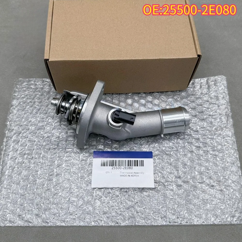 

High quality New For 25500-2E080 QQK Engine Coolant Thermostat Housing For Hyundai Elantra Kona Kia Forte Forte5 Seltos Soul