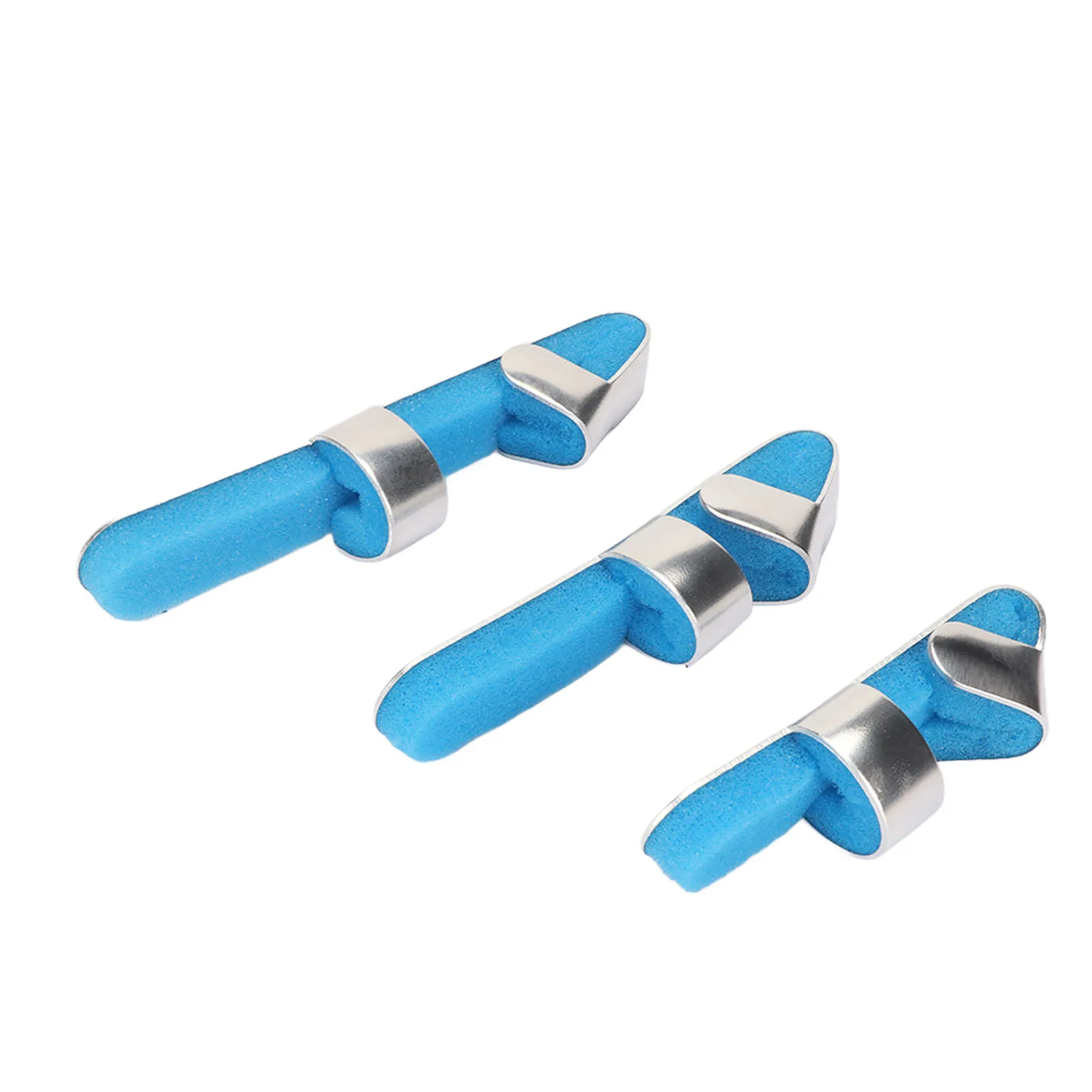 Adjustable 3Pcs Metal Finger Splint Aluminium Alloy Baseball Finger Splint Lightweight Sponge Lining Relief Sport Injuries Adult