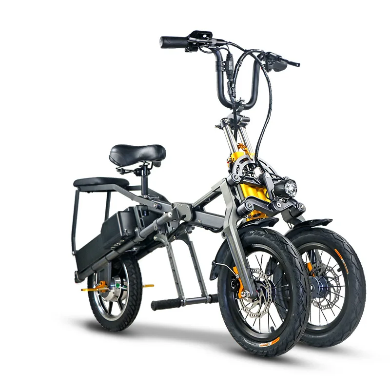 

14 inch beach cruiser snow electric bicycle 48V electric tricycle adults 3 wheel electric bike