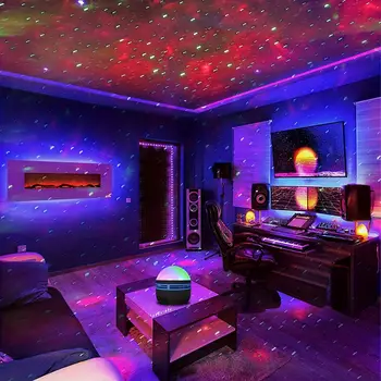 極光星空投影儀,LED星空投影夜燈,附遙控器,銀河星空投影儀,7種燈光效果 8 最佳銷售 北極光投影儀 - №2