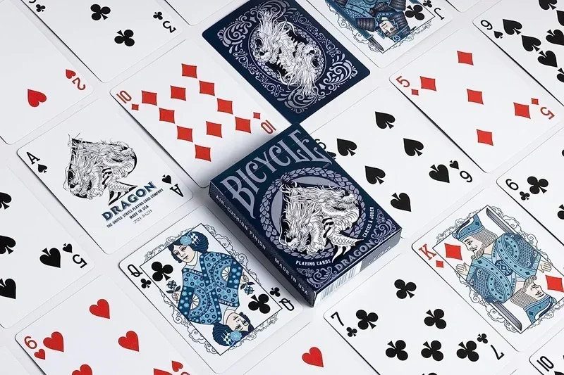 Baralho de cartas de dragão de bicicleta USPCC Poker Coleção Jogos de cartas Truques de mágica