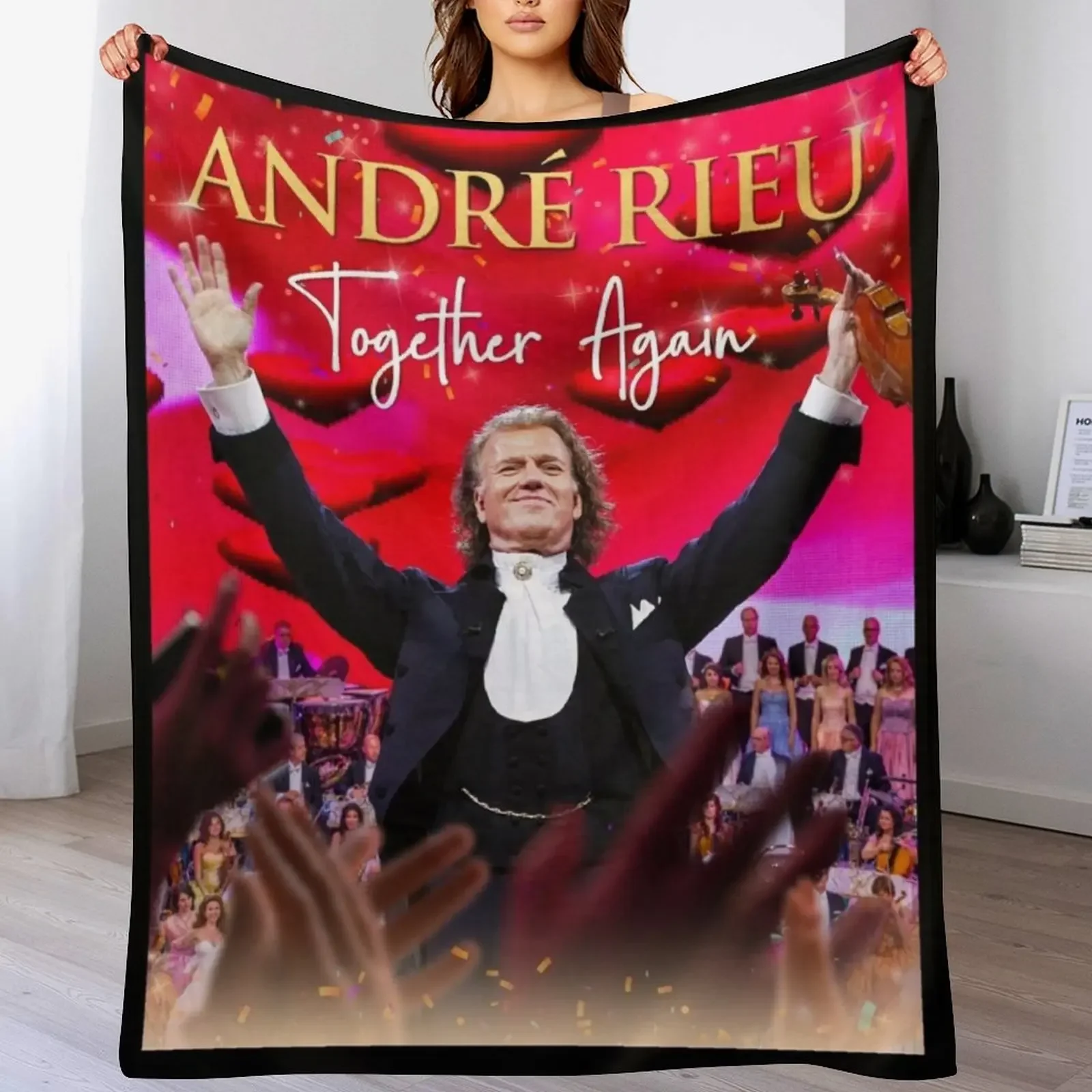 

again 3 warroe andre together rieu Throw Blanket Sleeping Bag Baby Decorative Sofas Furry Blankets