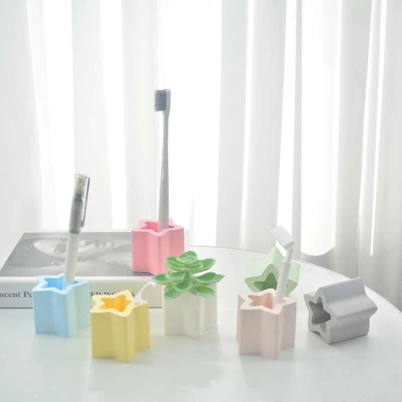 Pen Holder Storage Box Clay Silicone Molds Flowerpot Vase Concret Cement Resin Mold Aromatherapy Candle Cup Mould