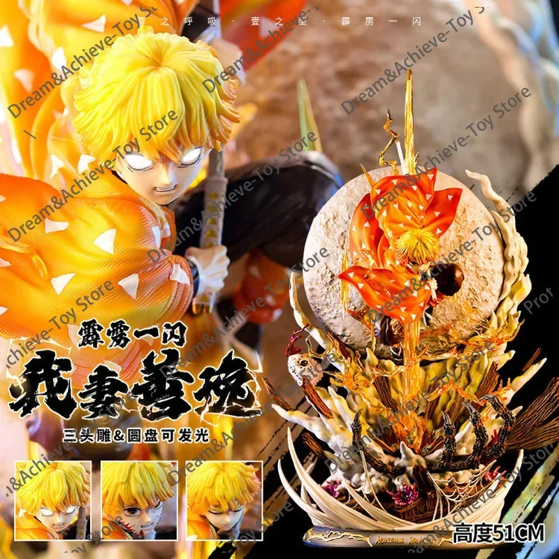 In Stock 51cm Demon Slayer Zenitsu & Shinobu GK Statue, Collectible Anime Figure, Desktop Decor, Gift With Original Box