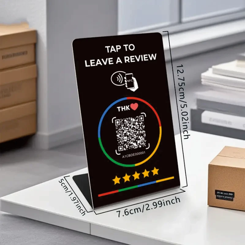 1PCS 13.56mhz Nfc 215 programmable QR code Google Review Card Nfc For Google Comment Review Tap Cards
