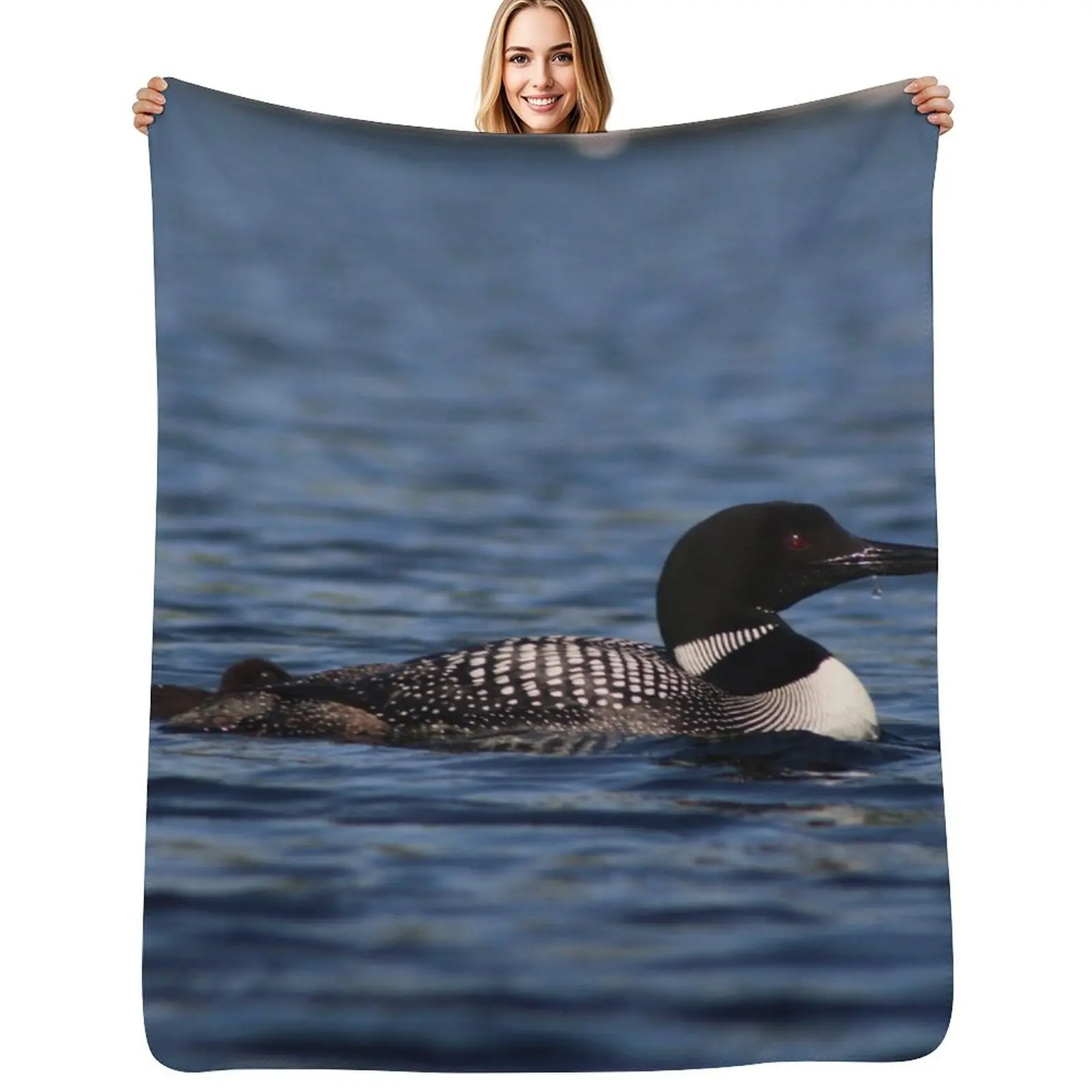 

Common Loon Throw Blanket Luxury Thicken Winter beds Hairy Large Blankets