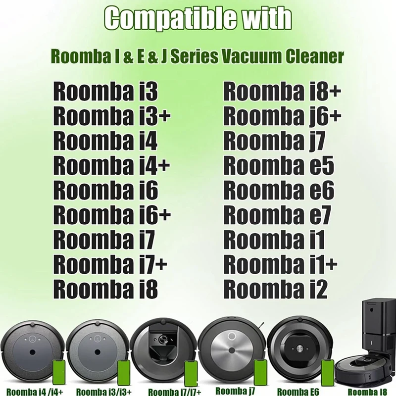 قطع غيار لمرشحات فرشاة Irobot Roomba I,E &J Series I3 I3+ I4 I6 I6+ I7 I7+ I8 I8+/Plus E5 E6 E7 J9 J8 J7 J6-AT64