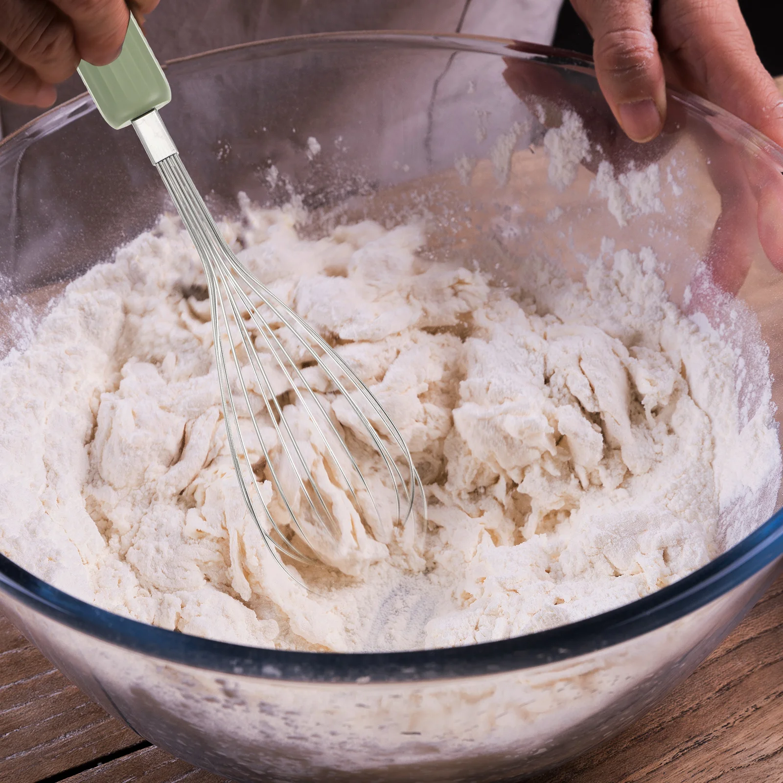 

Stainless Steel Manual Ergonomic Handle Kitchen Tools Wire Whisk For Mixing Baking Cooking Supplies Household Cake Tools