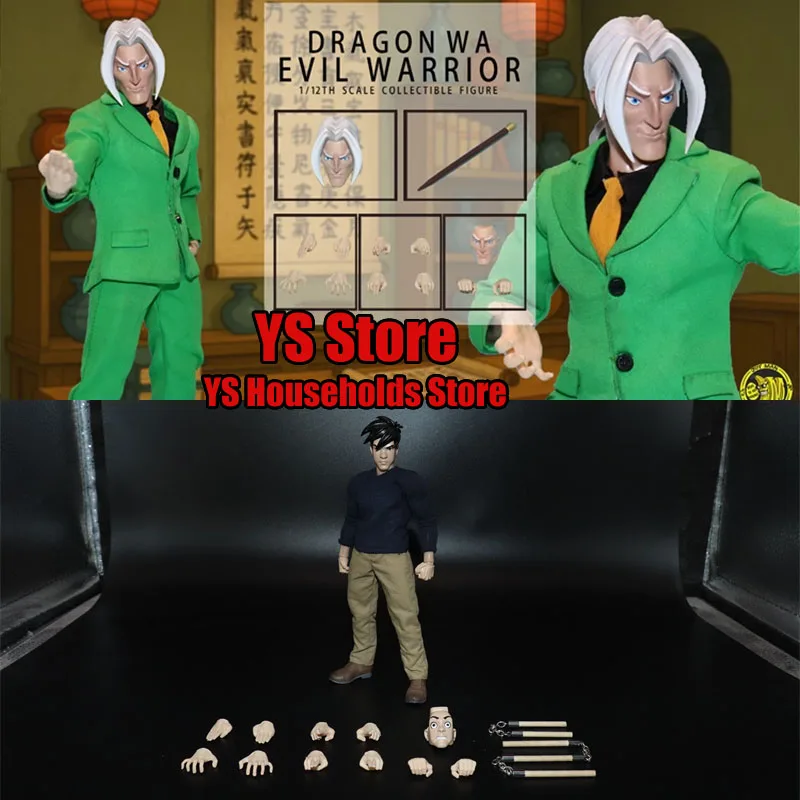 

Joy Man Toys 1/12 JM012 Kung Fu Master Jackie Chan JM013 Dragon Wa Evil Warrior Suit Cloth 6" Full Set Action Figure Comic Gifts