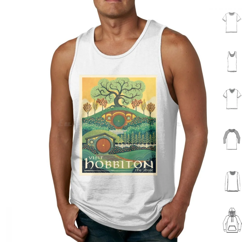 قم بزيارة The Shine Poster-1 سترة علوية بدون أكمام Rivendell Mbhhku Lotro Leifvillage Elven Village Classic Witch #1