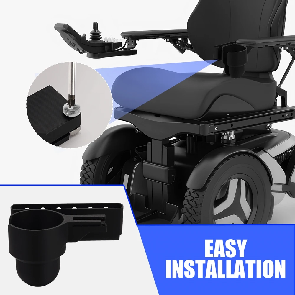 1/2PCS Mobile Phone Storage Cup Holder For Permobil Electric Wheelchair Cup Holder AND Telephone Basket Set