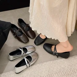 Spring/Summer Elegant Retro Mary Jane Casual Flat Shoes New Fashion Soft Comfortable Ballet Shoes Women Chaussure Femme