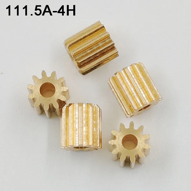 111.5A 0.3M 3.9mm Diameter Copper Gear Small Module 11 Teeth 1.5mm Hole 2mm/4mm Height Toy Pinion Parts 11T 1.5A