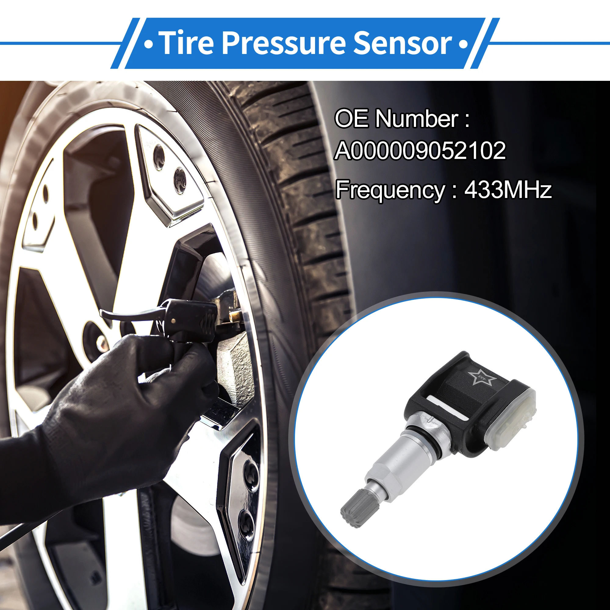 UXCELL Tire Pressure Sensor TPMS Sensor 433MHz No.A00009052102 for Mercedes-Benz E-Klasse 2016/01-2018/05 W213 E 350 D 2987