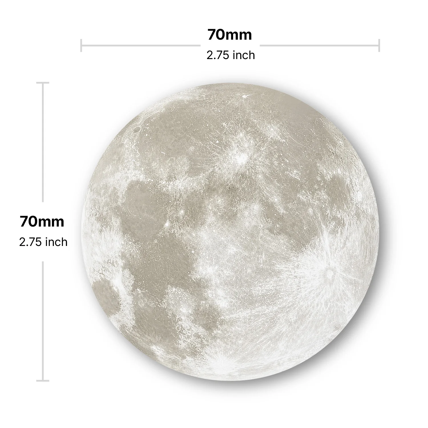 2PCS Full Moon Sticky Notes 100 Sheets Lunar Surface Round Memo Pads Moon Theme Self Adhesive Office Stationery