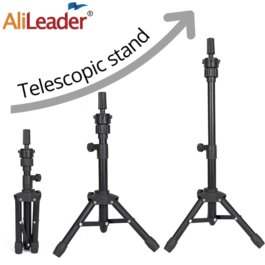 64CM Mini Tripod Stand for Hold Mannequin Head Good Quality Wig Making Head with T-pins Adjustable Metal Wig Stand