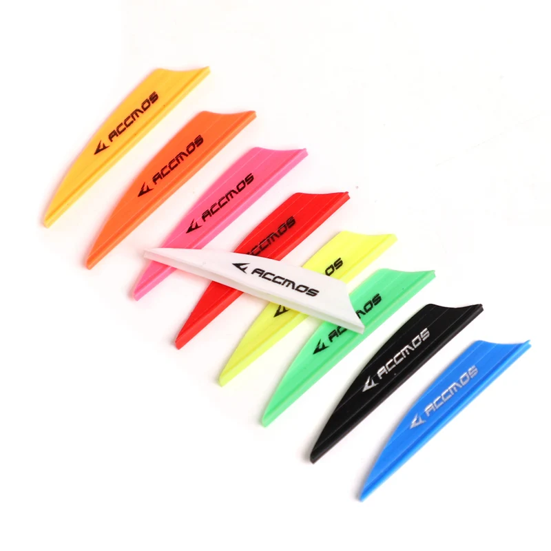 50pcs 1.89 Inch Air Groove Arrow Feather Rubber Vanes Fletching Used For Arrow Shaft DIY  Accessories