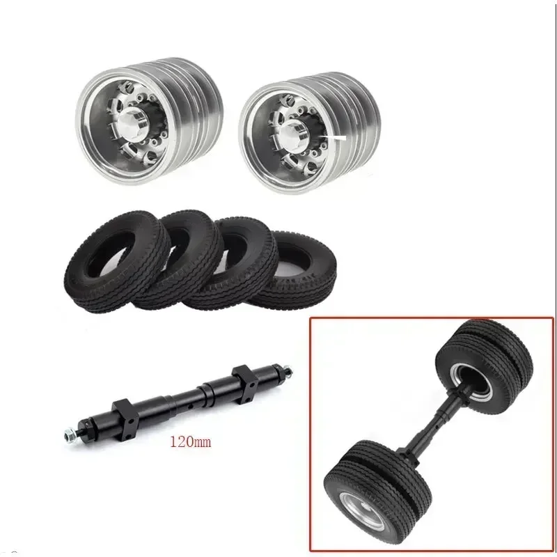 Niet-aangedreven achterasband 10-gaats wielnaaf geschikt voor Tamiya 1/14 tractor trailer achtertrailer modificatie DIY reserveonderdelen