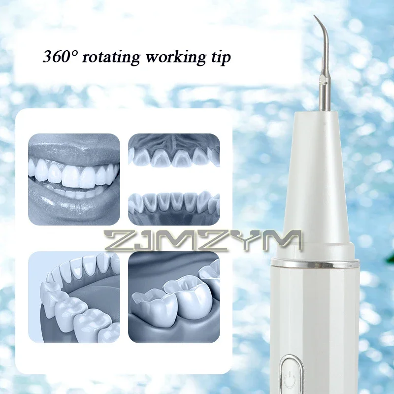Escalador Dental ultrasónico multifuncional, modo de limpieza Dental de 4 velocidades, instrumento Dental doméstico con 360 °   Punta de trabajo giratoria