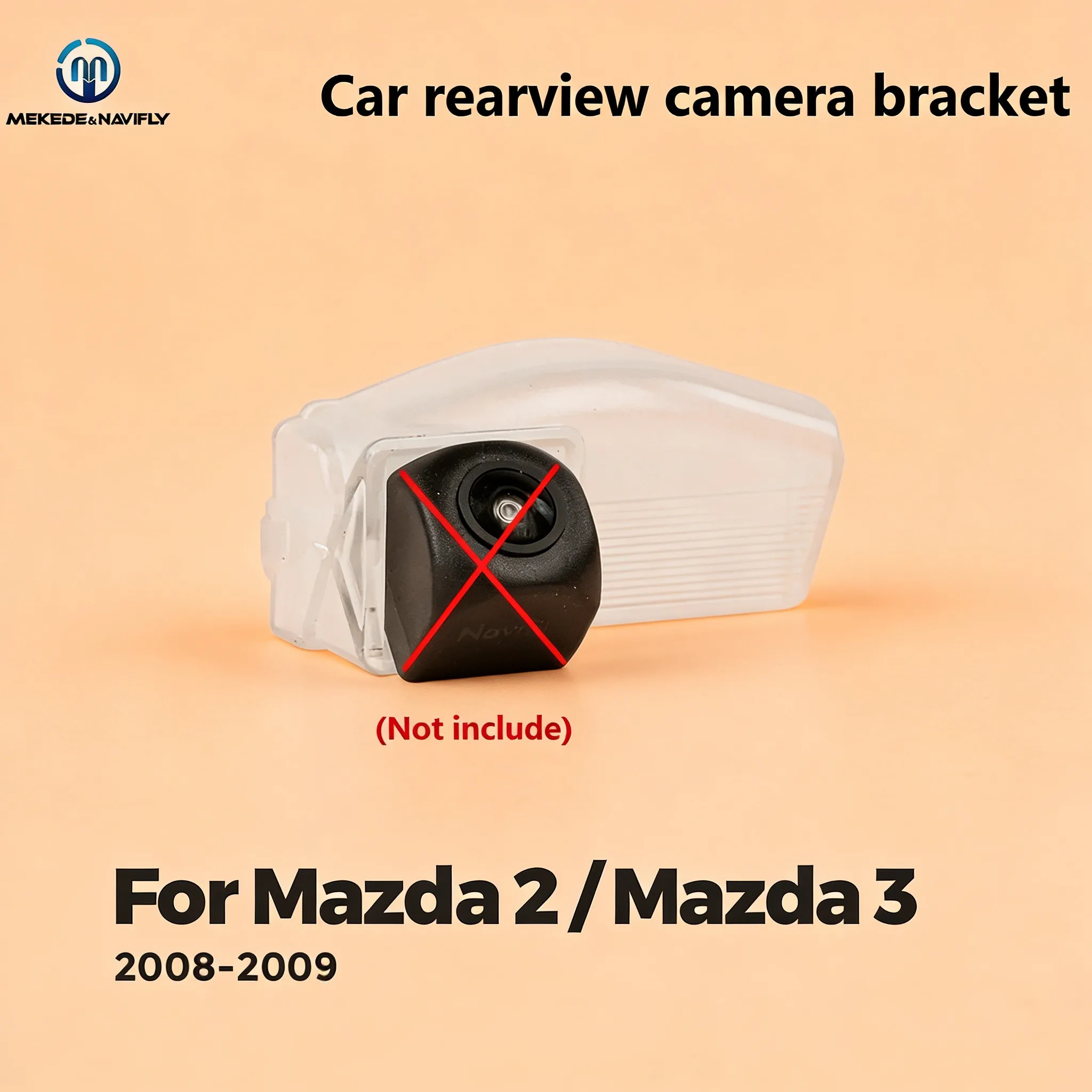 

Car Rearview Camera Bracket For Mazda 2 Mazda 3 2008-2009 No Cam Lossless Installation Side length 23mm Two hole distance 13mm