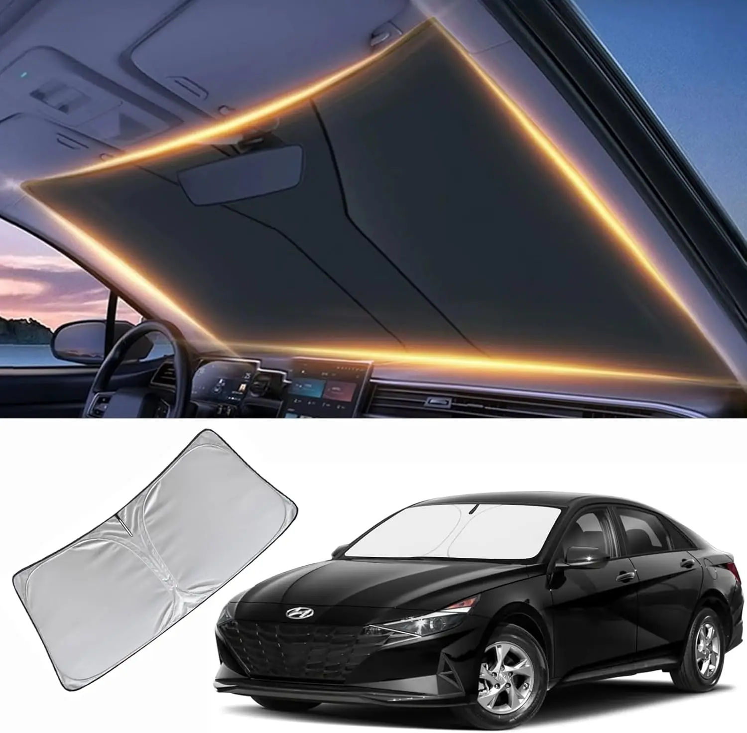 

Солнцезащитный козырек на лобовое стекло для Hyundai Accent, козырек на переднее окно, чехол для 2010-2025, акцентный солнцезащитный козырек на лобовое стекло, автомобильный доступ