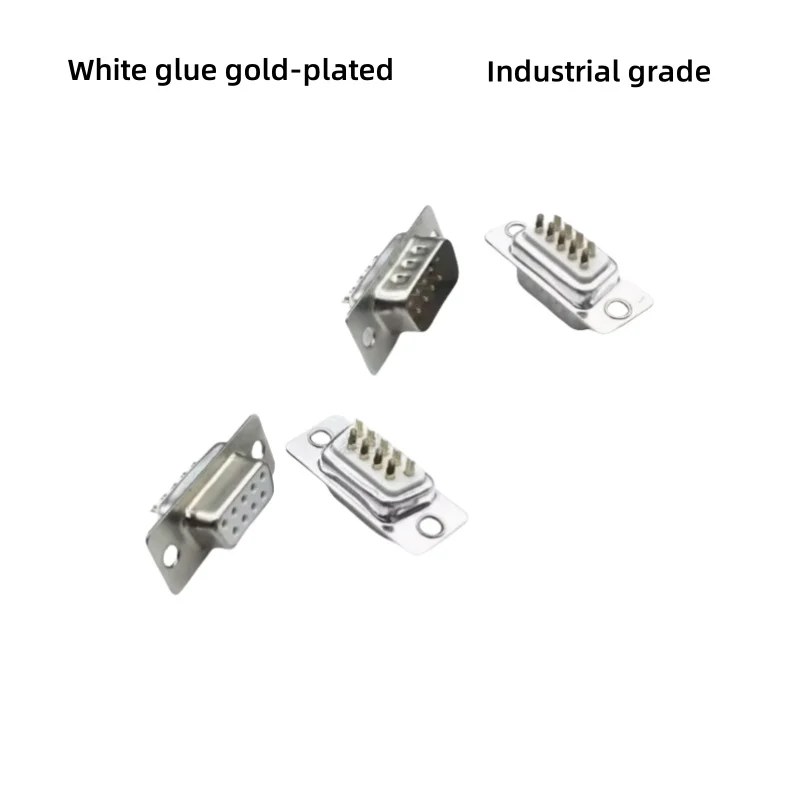

9-Pin RS232 Serial Port Socket DB9 Male/Female Connector White Plastic Housing with Gold-Plated Pins Industrial Grade Quality
