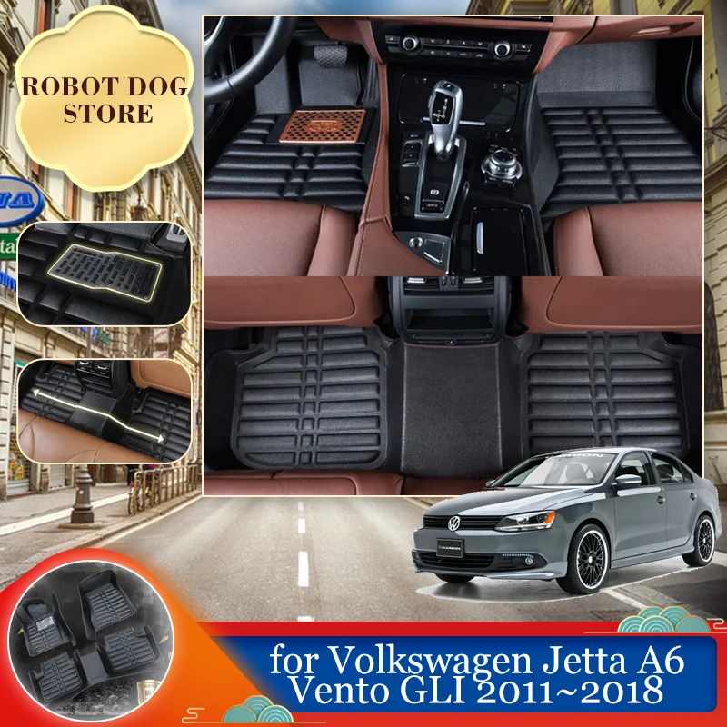 

Автомобильный кожаный напольный коврик для Volkswagen VW Jetta A6 Vento GLI 2011 ~ 2018 2012 2013 2014 2015 2016 2017 футов внутренняя подкладка водонепроницаемый коврик аксессуары на заказ