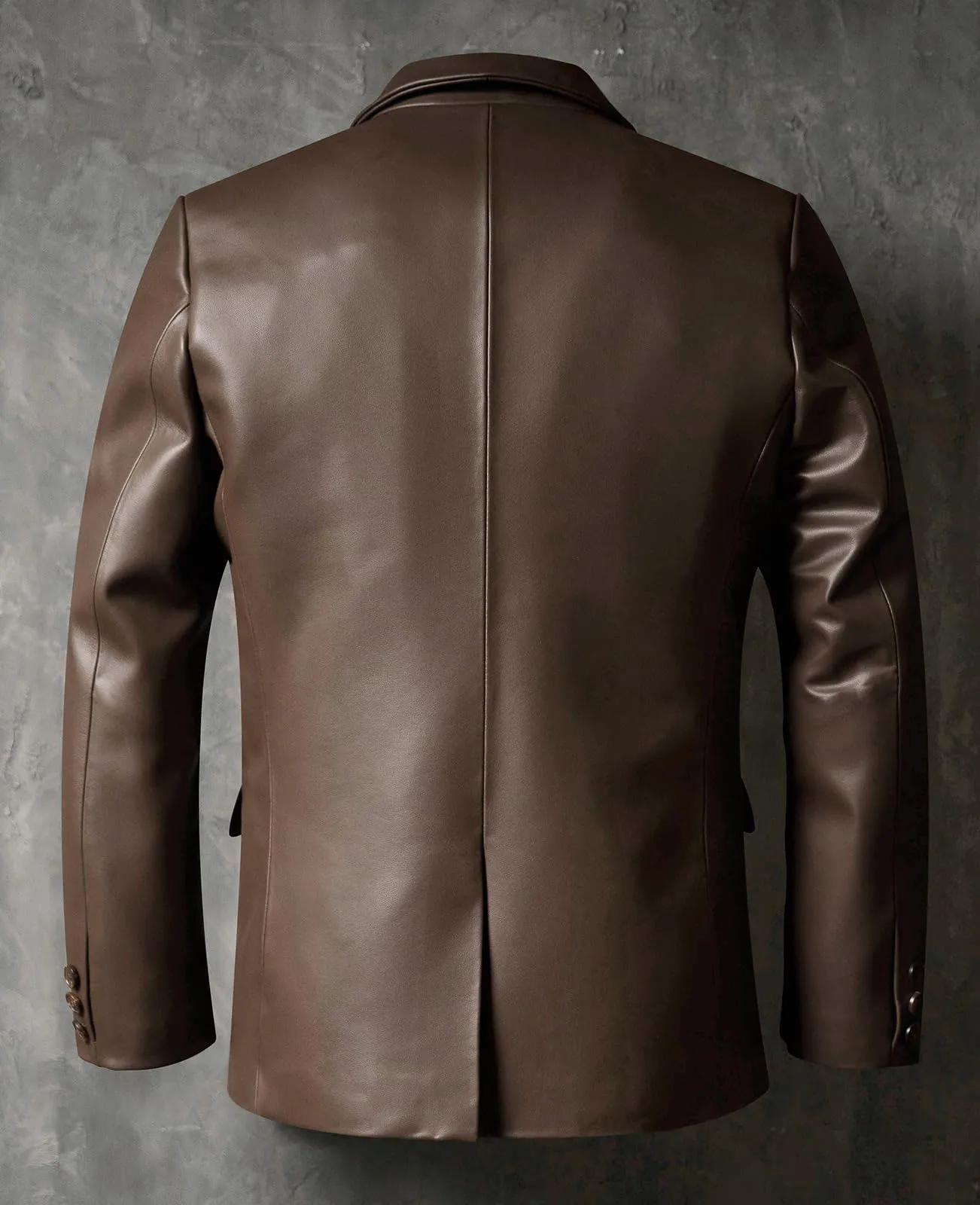 Designer Klassieke Heren Pak Jas PU Splicing Notched Revers Smoking Piekte Breasted Bruidegom Wear Business Party Blazer Aangepaste