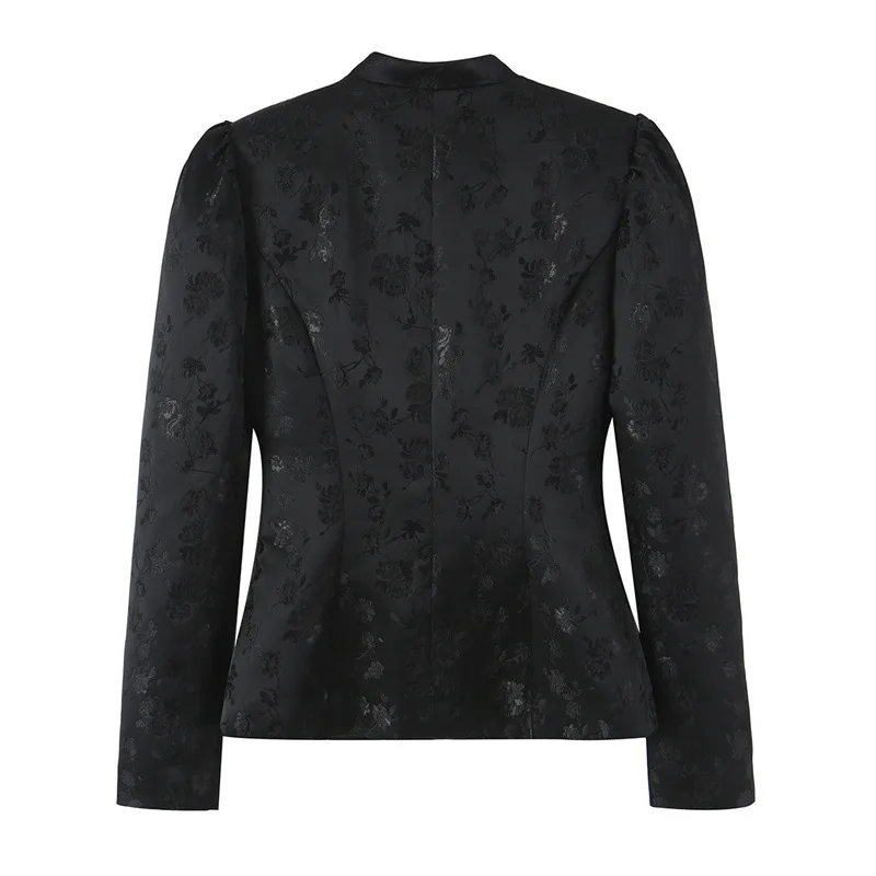 NINE ZAR Women's Long Sleeve Embroidered Slim Fit Waistcoat Jacket Top 8338702 Fashionable Elegant Stylish Workwear