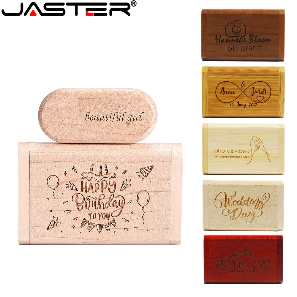 

JASTER Birthday Present USB Flash Drive 32GB (Free Customized Logo) USB 2.0 Memory Stick 8GB Graduation Gift Pen Drives 16GB