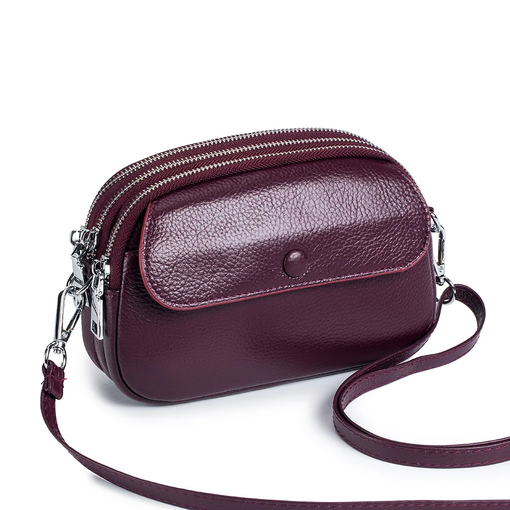 

Small Women Genuine Leather Shoulder Bag Casual Ladies Single Cowhide Crossbody Bags Soft Cow Leather Handbag