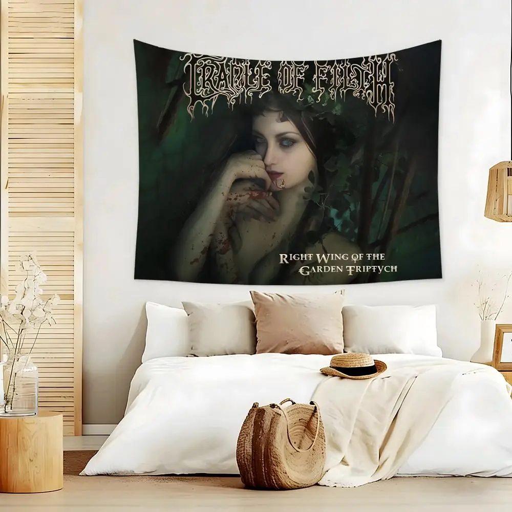 B-British Rock Band Tapestry Custom Living Bedroom Party Dormitory Interior Wall Bohemian Decoration Attached Clip