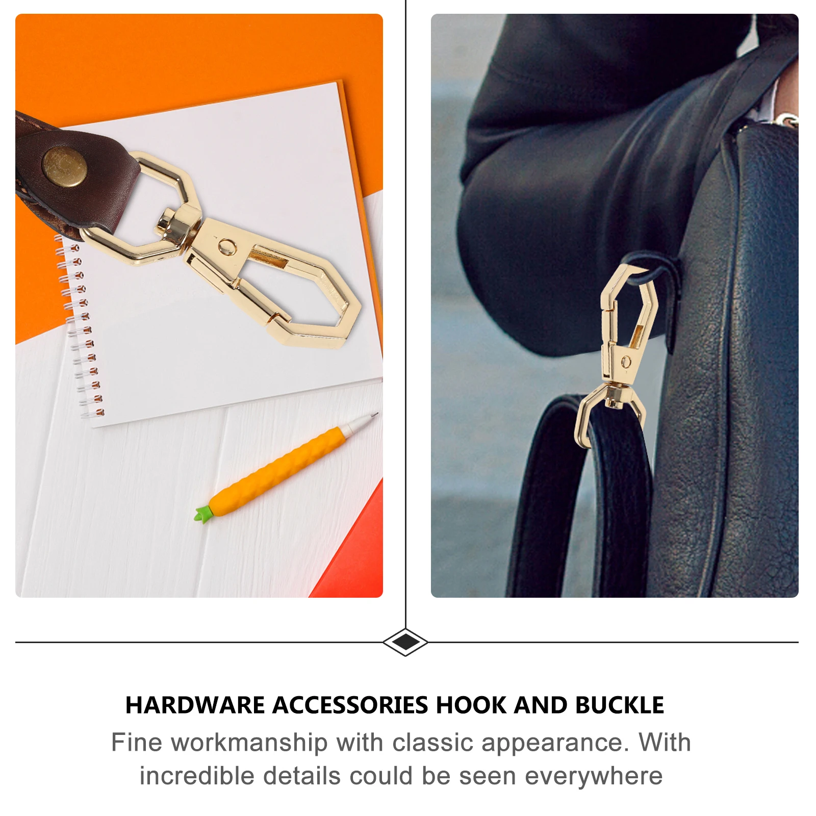 

10pcs Hook Keychain Accessories Durable Compact Classic Alloy Key Rings Swivel Clasp Car Ring Jewelry Making