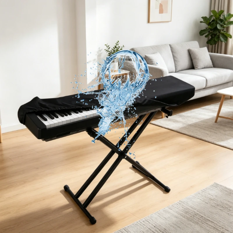 Waterproof 61/88 Key Piano Cover Elastic Dustproof Fabric Piano Protector Washable Digital Piano Cover for Home Keyboard Covers