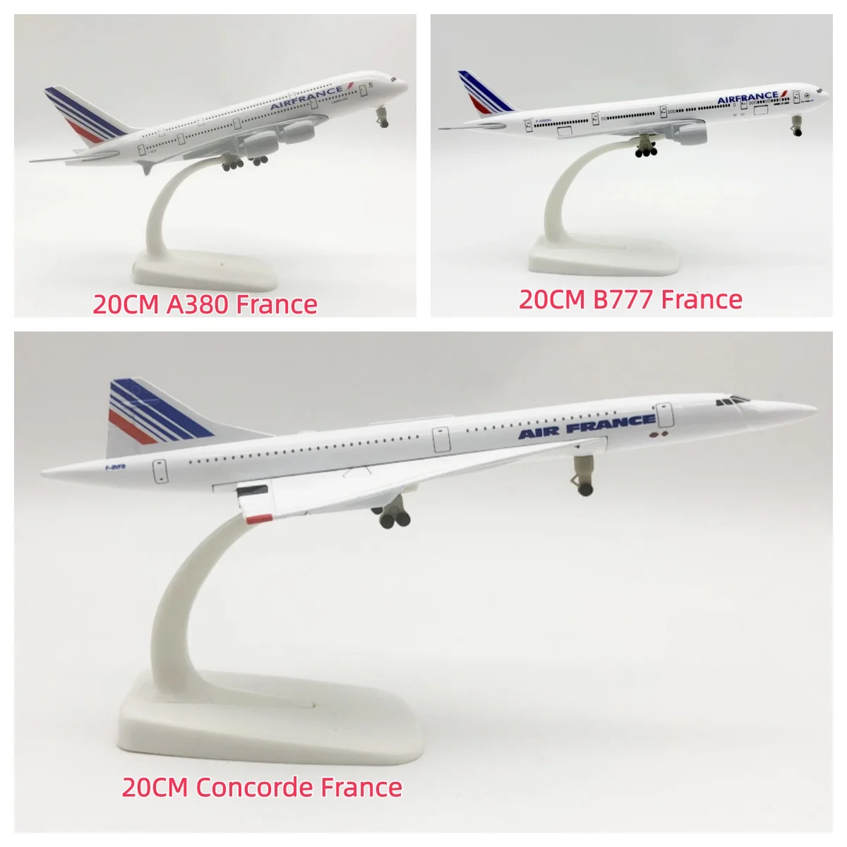 20cm Metal scale aircraft a380 france Airplane concorde plane model B777 france Toy plane collectible aircraft kids toys for boy
