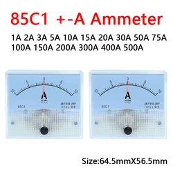 85C1-A DC /75mv Amperemeter Gauge Analog Panel AMP Current Meter10A -0 - 10A Ammeter 1A 3A 5A 10A 20A 30A 50A 100A 200A 500A