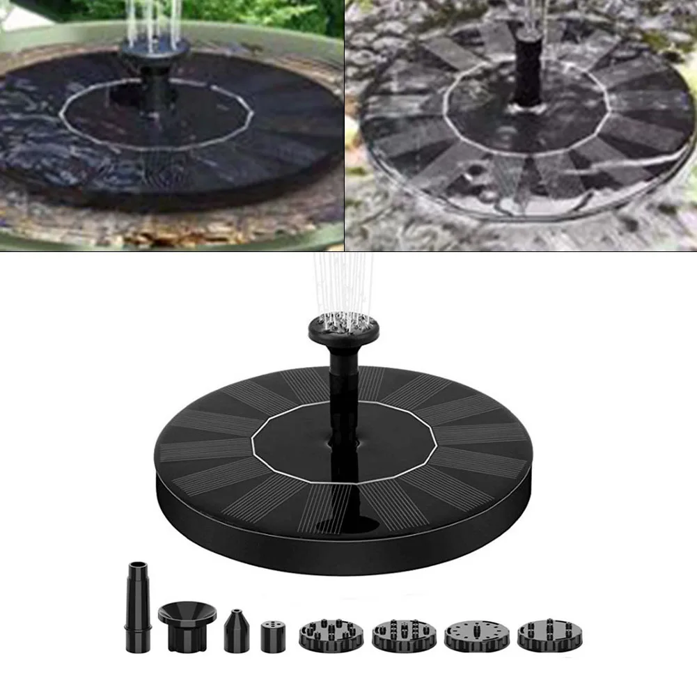 Mini Solar Water Fountain Pool Pond Waterfall Fountain Garden Decoration Outdoor Bird Bath Solar Powered Fountain Floating Water